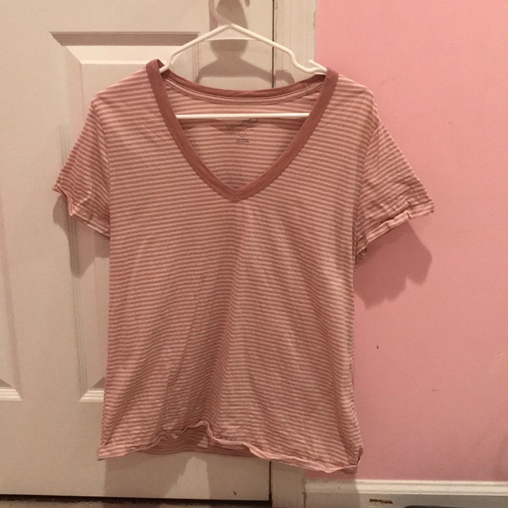 Striped V-Neck Tee